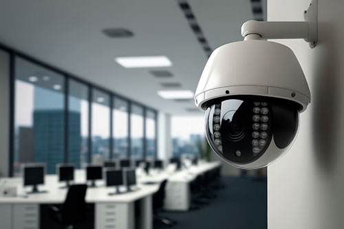 Caméra de surveillance dans des bureaux