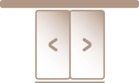 Porta scorrevole a 2 ante