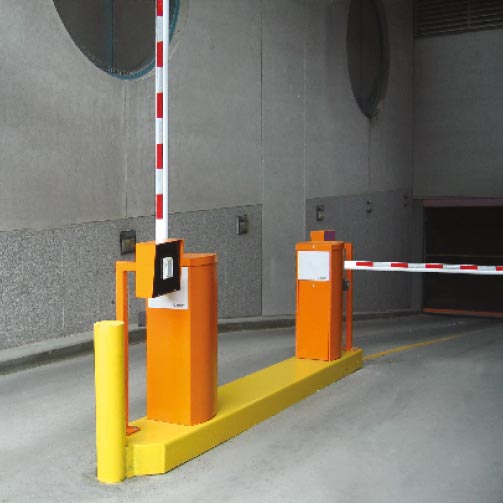 Barrière levante d'un parking