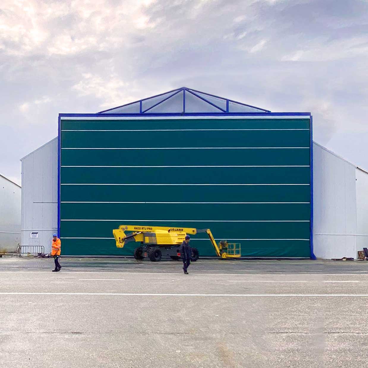Portalp porte industrielle souple empilable très grande dimension