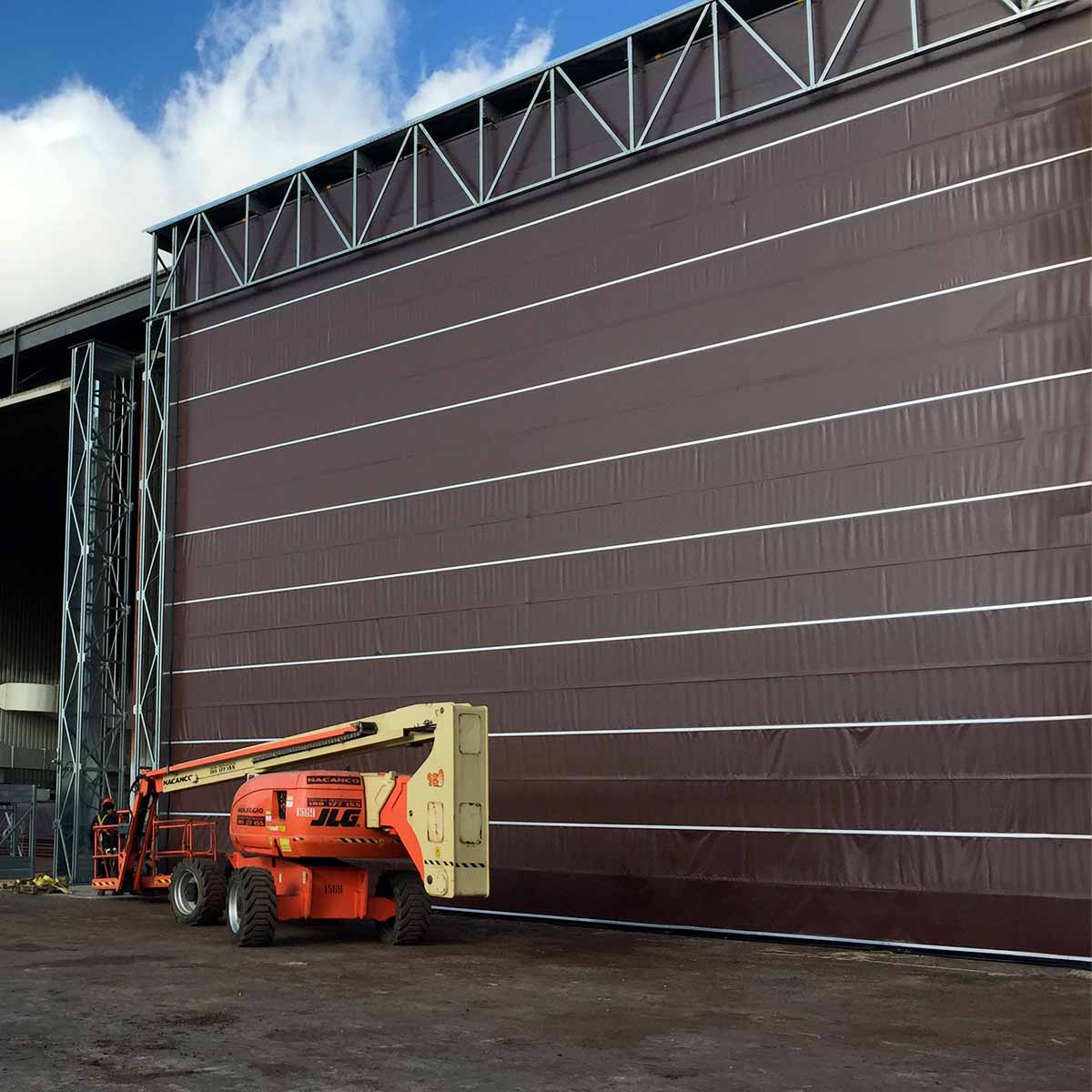 Portalp porte industrielle souple empilable très grande dimension