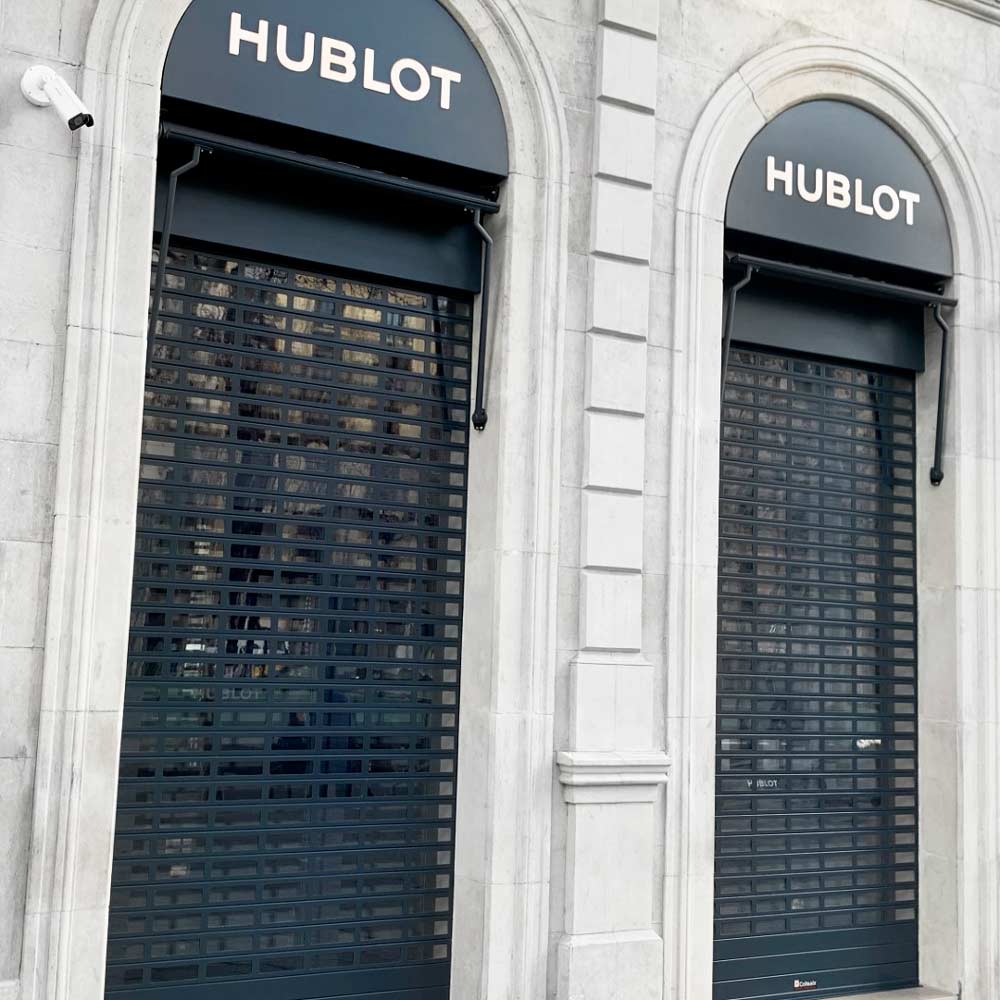 Rideau Collbaix ajouré polycarbonate magasin Hublot
