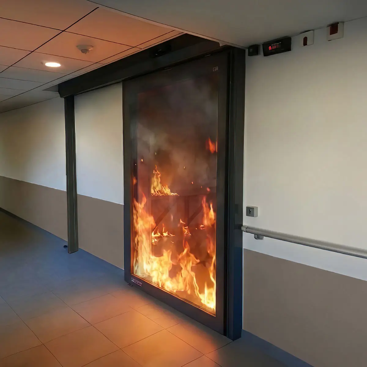 Porte automatique coupe feu